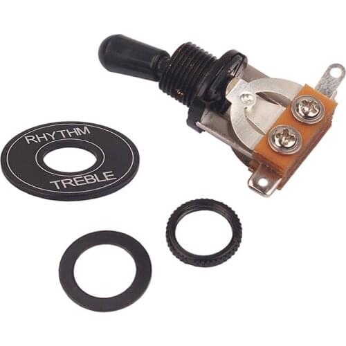 Black Toggle Switch + Stick-on Rhythm Treble Switch Plate for Electric Guitar Guitarra Accessories Electric Musical Instrument