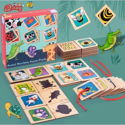Children Toddler Cognition Puzzle Animal Fur Cards Matching Game Toy Children Early Educational Cognitive Montessori Toys Gifts