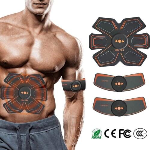 Electric Abdominal Muscle Stimulator EMS Abs Hip Trainer Home Gym with USB Rechargeable Fitness Massager Body Slimming Massager