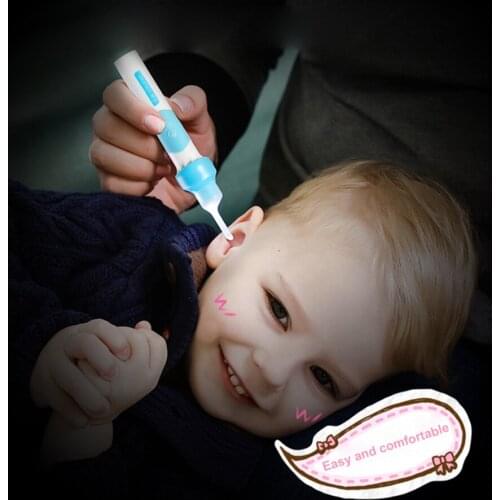 Electric Ear Pick Set Curette With Replacement Head Battery Power LED Earwax Removal Ear Cleaner Kit TK-ing