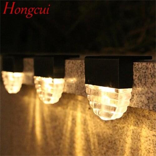 Hongcui Solar Sconces Outdoor Wall Led Light Waterproof Home Decorative For Ladder Fence Garden Landscape Staircase