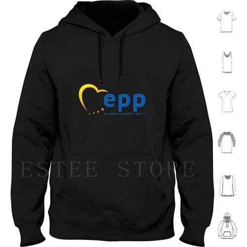 European PeopleS Party ( Epp ) Logo Hoodies Long Sleeve European Peoples Party Epp Conservative Christian Democratic