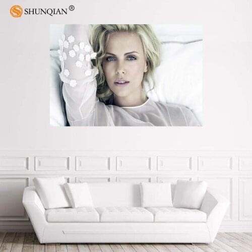 Nice Charlize Theron Poster Custom Satin Poster Print Cloth Fabric Wall Poster Print Silk Fabric Print Poster 18-1-16