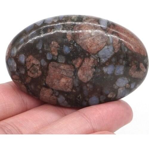 Massage Energy Palm Stone Natural Texas Llanite Blue Opal Crystal Reiki Healing