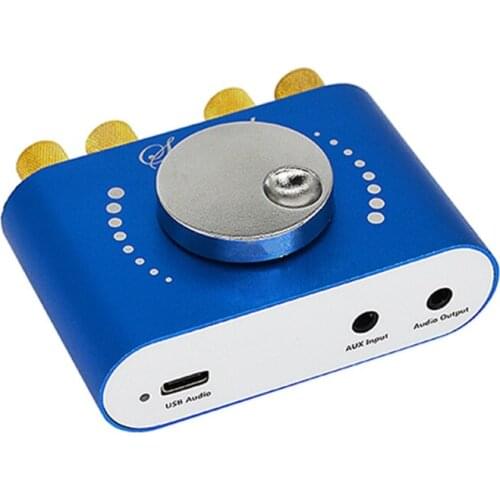 Mini Bluetooth Power Amplifier Wireless Audio Receiver with Power Supply 12V/24V 5A with AUX/USB/Bluetooth Input