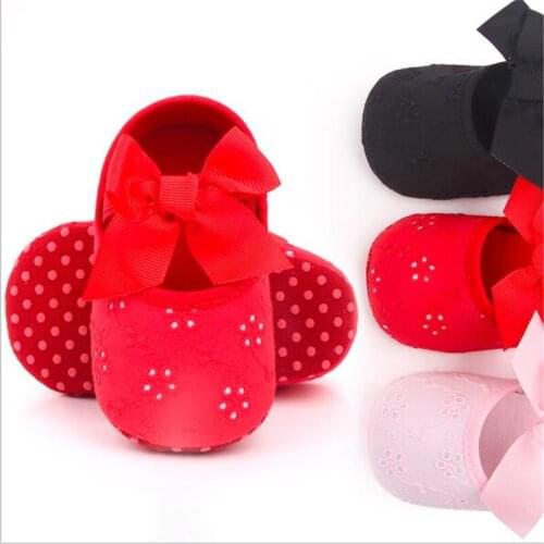 Fashion Spring Autumn Baby Girls Princess Shoes Lovely Bowknot Infants Cotton First Walkers Soft Sole Newborn Crib Shoes