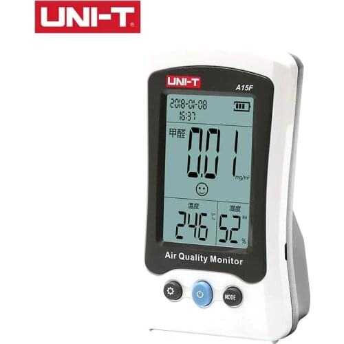 UNI-T A15F Air Quality Monitor Formaldehyde Detector Tester Meter Temperature Humidity Meter HCHO Gas Analyzer Rechargeable