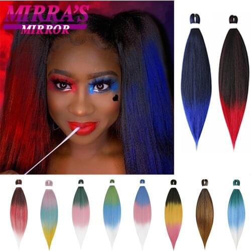 Braiding Hair Synthetic Jumbo Braids Extensions 20/26 Inch Free Ombre Red Blue Hair For Braids Mirras Mirror