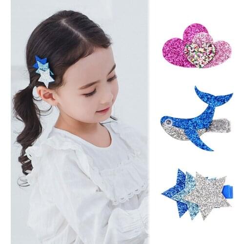 Baby girl Infant hair accessory newborn Gift clip hairpin headwrap children cute Headwear Star Dog Cat Kitty Heart dolphin Rope