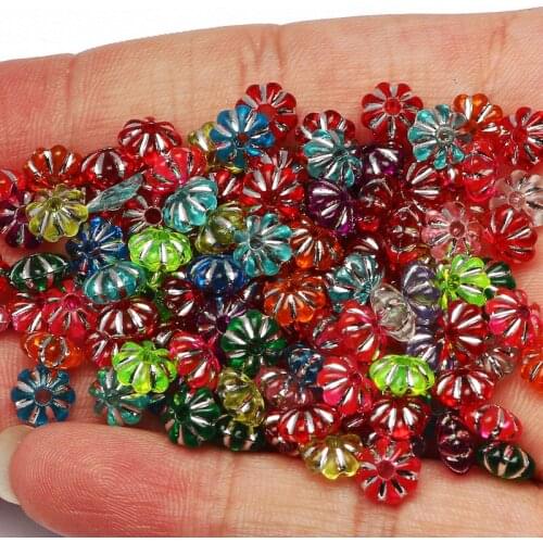 Mixed Color Round 4x6mm Acrylic Beads 100pcs Loose Spacer Beads For Jewelry Making DIY Necklace Bracelet Beaded Accessories