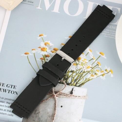 Universal Simplicity Clock Bands Classic Black Men Women Watch Band Wooden Watches Replacement Strap 9 Holes Leather Belts