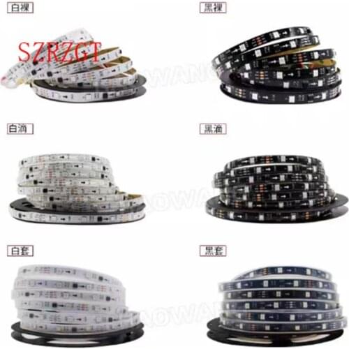 DC12V WS2811 5050 SMD RGB Strip Addressable 30/60leds/m Led Pixels External 1 ic control 3 Leds 5m/roll waterproof IP67/IP30