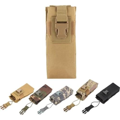 Tactical Radio Holster Hunting Molle Heavy Duty Radios Holster Bag Adjustable Storage Universal Walkie Talkie Pouch for Hunting