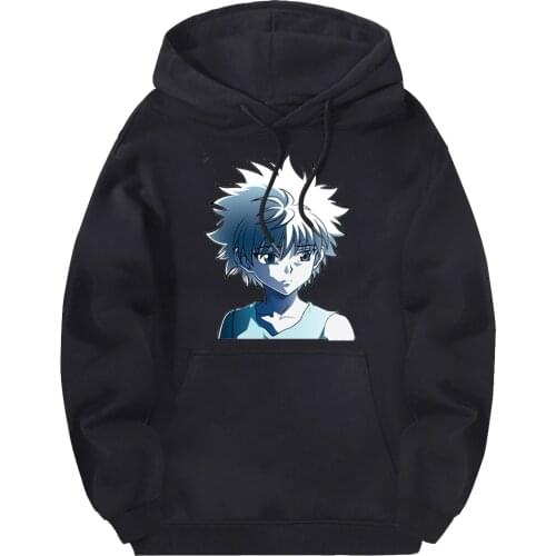 Fleece HUNTERXHUNTER Man Sweatshirts Hooded Harajuku Fleece Pullovers Fashion Clothing Long Sleeve Hoodies Outdoor Moletom Homme