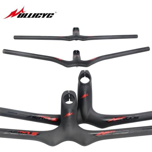 Carbon MTB Handlebar Ullicyc Bicycle Riser One-shaped Integrated Handlebar With Stem 3K Black Matte Carbon Fiber MTB YT916