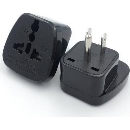 Universal American AU EU UK swiss italy to US travel adapter plug Japan Canada Thailand Electrical power convert plug Type B 5.0
