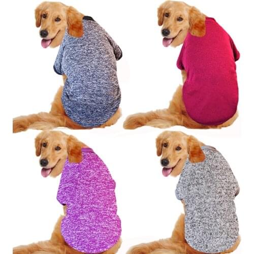 Winter Pet Dog Clothes for Large Dogs Warm Cotton Big Dog Hoodies Golden Retriever Pitbull Coat Jacket Pets Clothing Sweaters