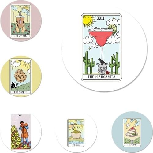 58mm Egypt mysterious Tarot Icons Pins Badge Decoration Brooches Metal Badges For Clothes Backpack Decoration