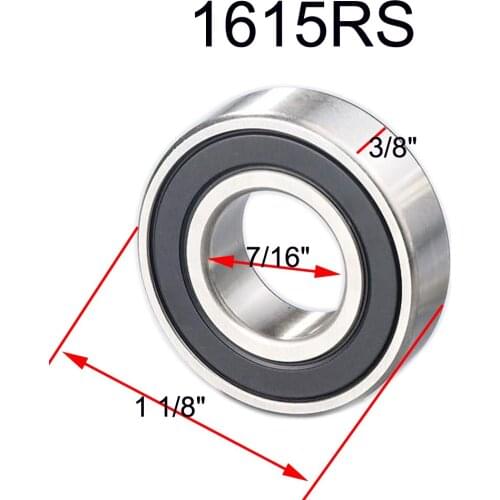 1pc inch bearings 1615-2RS 7/16"x1 1/8"x3/8" inch 11.112*28.575*9.525 mm