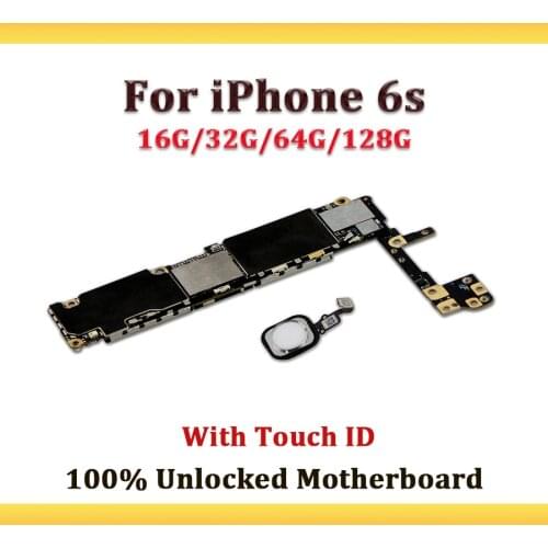 100% Unlocked Disassemble For iPhone 6s Motherboard Logic Board With Touch ID IOS System Boards