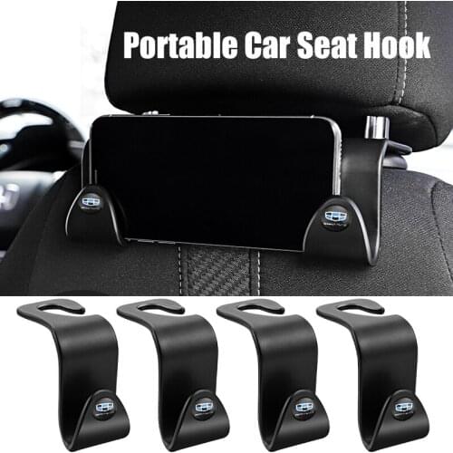 2/4Pcs Portable Car Seat Back Hook Holder Hanger Bag Cloth Interior Accessories For Geely Atlas Boyue NL3 X6 EX7 Emgrand X7 SUV