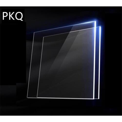 2pcs Large Square Plexiglass Transparent Clear plastic Sheet acrylic board organic glass polymethyl methacrylate Thickness 1mm