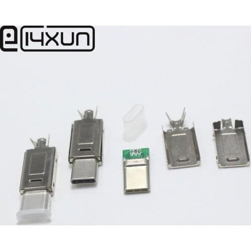 Original 2Set USB 3.1 Type-C to Type C Plug Welding Type Double-sided plug for DIY Data Charging Connector for OD 3.0mm2 Cable