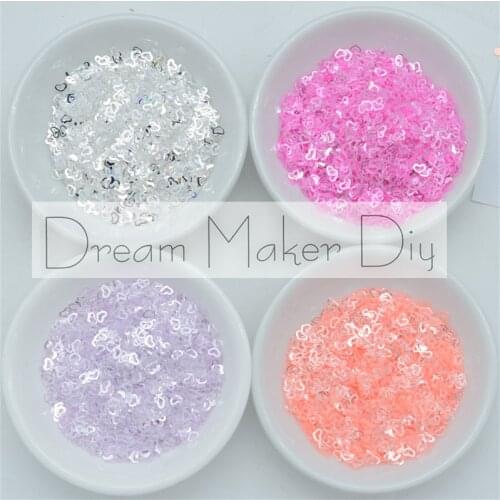 25g/lot 3mm Hollow Heart PVC Loose Sequins Paillettes for Nails Art manicure,wedding decoration confetti,Make up Accessories