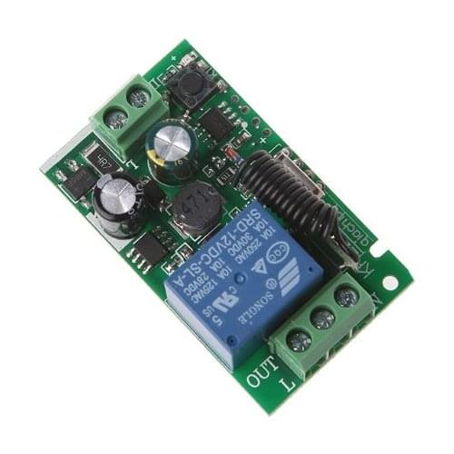 AC 220V 1CH RF 433MHz Wireless Remote Control Switch Module Learning Code Relay