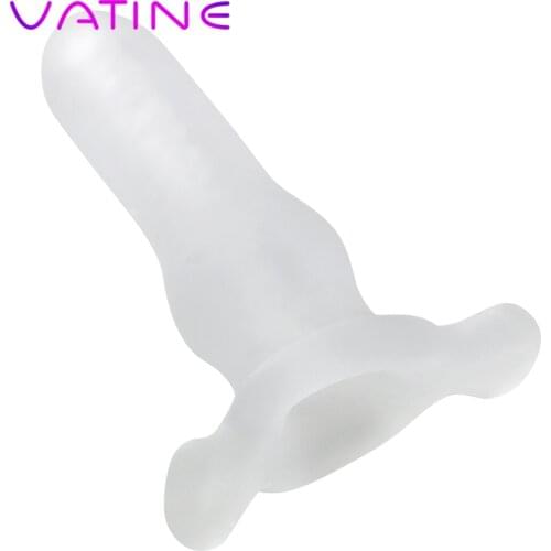 VATINE Masturbation Hollow Anal Plug Soft Butt Plug Prostate Massager Sex Toys for Women Men Gay Male Penis Dildo Insert Design