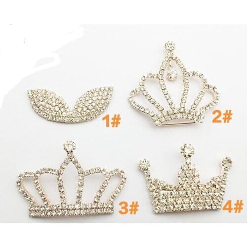 Free Shipping Wholesale 20pcs/lot Rhinestone Flatback Button Crystal Crown Button DIY Button ZIJE001