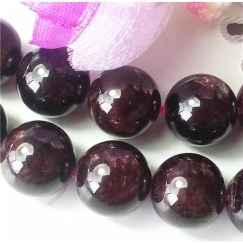 Natural 8mm Sri Lanka Red Garnet Stone Round Loose Bead High Grade Women Gift Hot Sale Diy Jewelry Making15inch MY4235