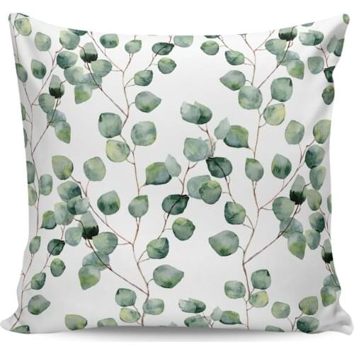 Pillow Cases Decorative Watercolor Vine Green Fresh Bed Room Office Pillowcase Long Pillows Car Seat Throw Body Pillow Covers