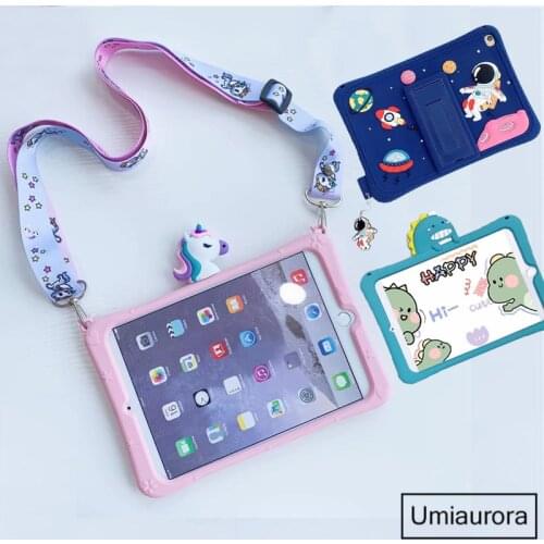 Kids Case for iPad 10.2 7th 8th Pro 11 12.9 Silicon Cartoon Tablet Cover for iPad 9.7 2017 2018 Mini 5 4 3 2 1 Air 4 10.9" 2020