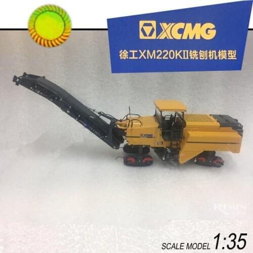 Collectible Alloy Model 1:35 XCMG XM220K2 Planer Engineer Machinery Truck Construction Vehicles DieCast Toy Model Decoration