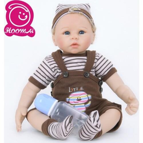 Hot Sale Bebe Reborn Baby Doll Toy Cloth Body 18Inch 45CM Fashion Stuffed Realistic Lifelike Baby Doll Birthday Christmas Gifts