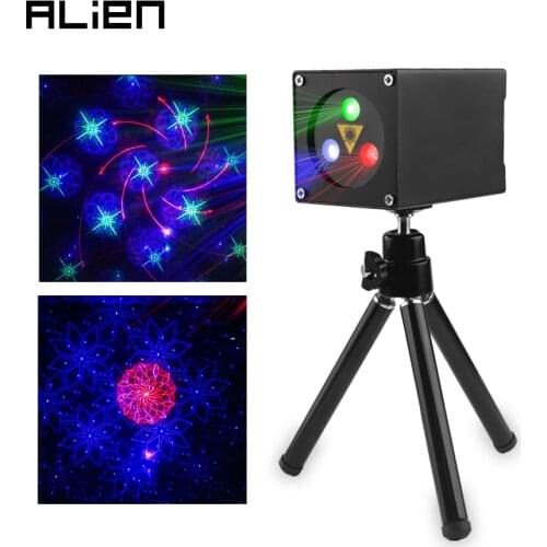 ALIEN 30 Patterns Mini RGB Rechargeable Laser Projector Stage Lighting Effect Party Wedding Bar DJ Disco Holiday Christmas Laser