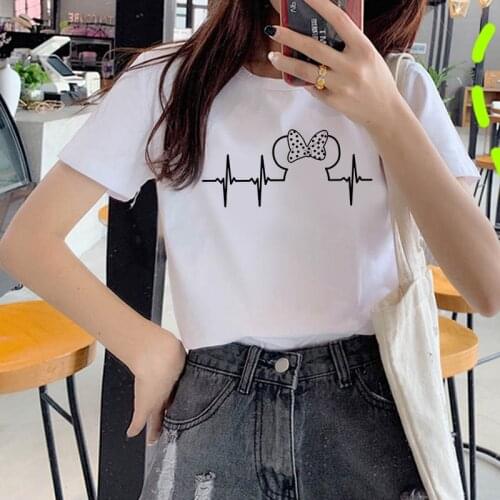 Summer Heartbeat Women tshirt Casual Funny t shirt Lady Young Girl Top Tee Harajuku female clothes