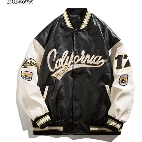 LOLLINPOPPIN Men's Faux Leather Jackets