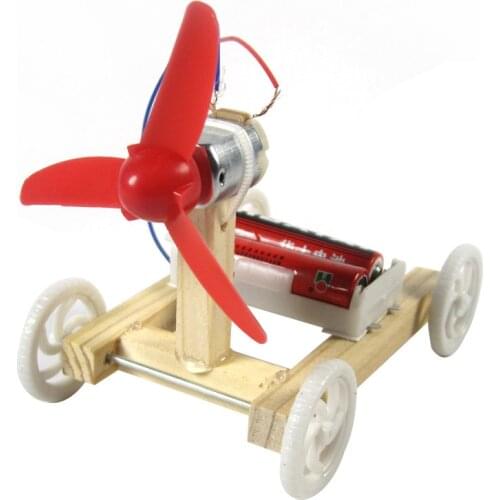 Small-made model toys single-wing electric aerodynamic car puzzle toys diy toys scientific research tutorial