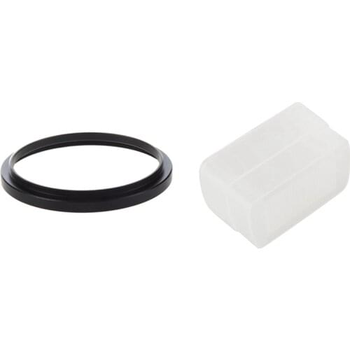 Camera Replacement Metal 49mm-52mm Step Up Filter Ring Adapter & Flash Diffuser Dome for Canon 540EX, 550EX, 540