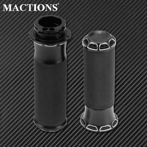 Motorcycle 1''25mm CNC Handle Bar Hand Grips Aluminum Handlebar Grip For Harley Touring Dyna Softail VRSC Sportster XL883 XR