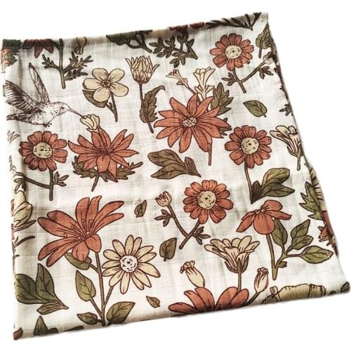 60*60CM bamboo muslin swaddles Wrap Burpy Towel Scraf Bibs muslin baby blanket big diaper