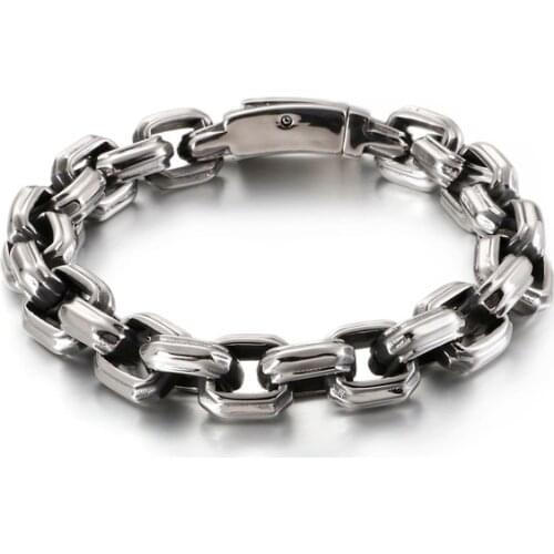 HAOLYNJOY 316L Stainless Steel Mens Bracelet Hard And Non-deformation Gothic Style Bracelets Jewelry