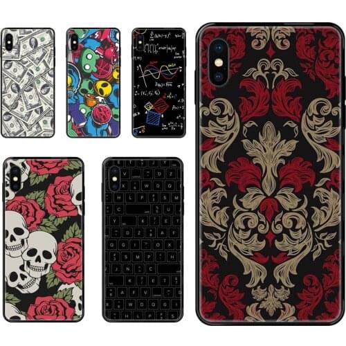Money Cash Skull Flower Tpu Black Soft Black Phone Case Clearance For Galaxy A70 A71 A70E A5 A6 A7 A8 A10 A10S A20 A20S A20E