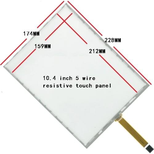 New 10.4 inch touch screen 5 wire resistance touch screen industrial control panel And the USB controller suite 228*173 228*174