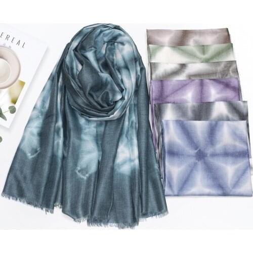 2021 Gradient Color Shawl Scarf For Women Fashion Ladies Neck Wraps Soft Long Pashmina Foulards