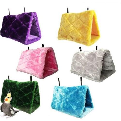 Plush Bird Hanging Cave Cage Snuggle S M L Bird Hammock Hanging Cave Cage Plush Snuggle Happy Hut Tent Bed Bunk Parrot Toy