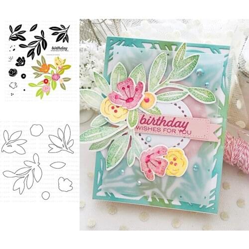 Prosperous Perennials Metal Cutting Dies Stamps Scrapbook Diary Secoration Embossing Stencil Diy Greeting Card Handmade 2021