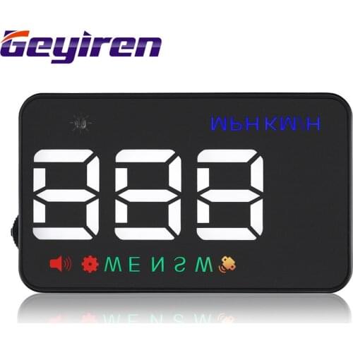 2017 New GEYIREN A5 HUD 3.5 inch Car Head Up Display Windshield Projector Speedometer Overspeed GPS HUD With 2 Display Model
